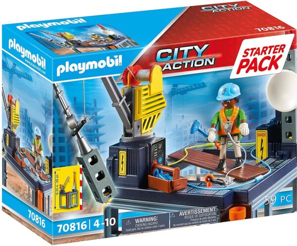 Starter Pack Construcción Con Grúa - Playmobil. - Imagen 1
