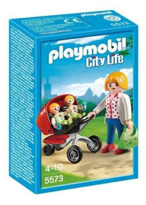 Mamá C/carrito De Gemelos - playmobil.