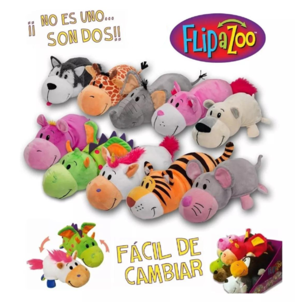 Peluche Reversible Flipazoo 40 cm - Super Suave - 2 en 1! - Imagen 1