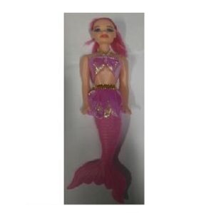 Muñeca Sirenita En Blister Cuatro Colores Colores