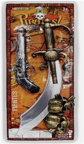 Set Pirata Con Sable Y Trabuco En Blister