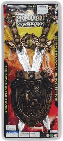 Set Espadas Con Escudo Gladeador