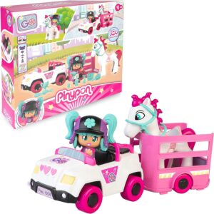Pinypon, coche con remolque y caballo