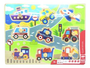 Rompecabezas didáctico encastre de vehículos - Magnific