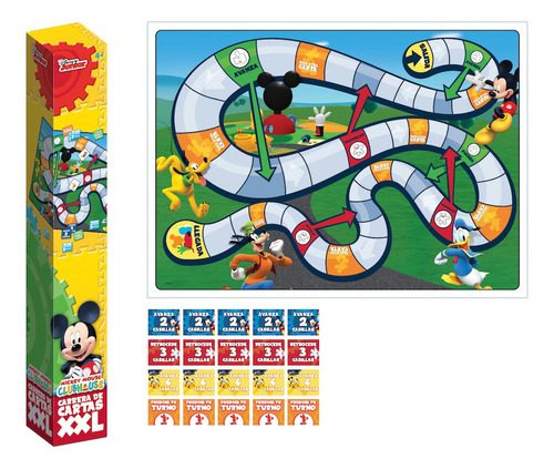 MLA707906179_1 Carrera De Cartas Xxl Mickey Mouse - Juegos De Mesa - Imagen 1