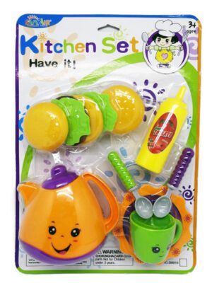 Juego De Cocina C/alimento En Caja Visor