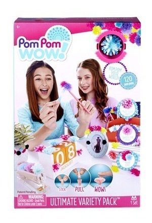 Pom Pom Wow Variety Pack - Contiene 120 Pompones + Adhesivos