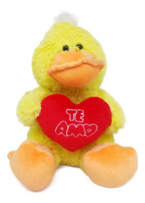 Peluche Animal Pato O Rana Con Corazon Te Amo De 26cm