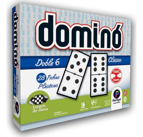 MLA929785012_1 Juego De Mesa - Domino Clásico - Plastigal - Imagen 1