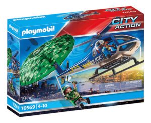 Helicóptero Policía: Persecución Paracaídas - Playmobil