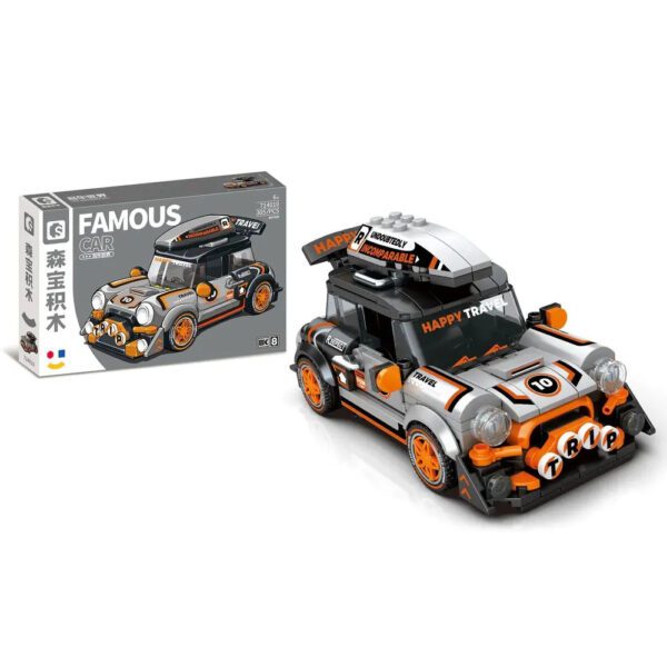 Sembo block Famous car mini naranja. - Imagen 1