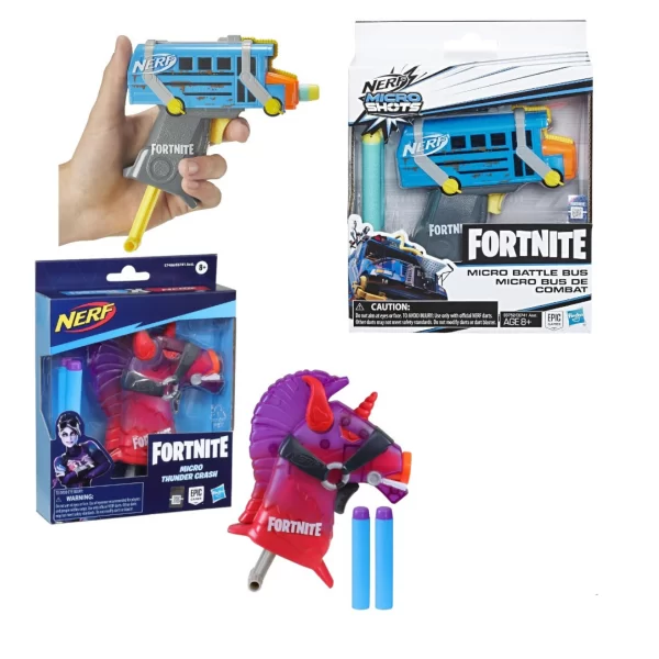 Pistola lanza dardo Nerf microshots Fortnite - Imagen 1