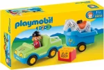 Auto con remolque y caballo 1.2.3 - Playmobil