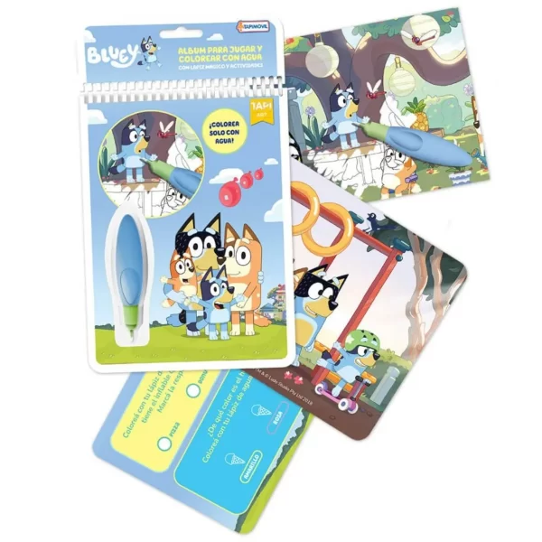 Agua Wow libro para colorear Bluey - Tapimovil - Imagen 1
