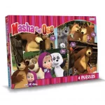 4 Rompecabezas de 12, 18, 24 y 36 piezas Masha y el oso - Tapimovil