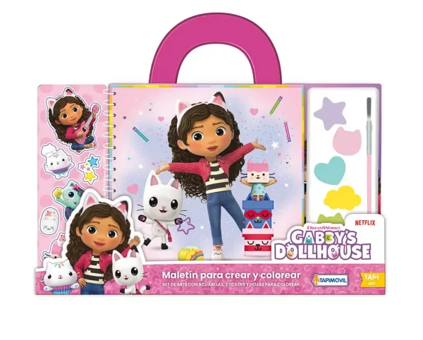 Maletin de arte para crear y colorear La casa de muñecas de Gaby - Tapimovil - Imagen 1