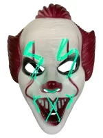 Máscara rígida payaso con luz led - Imagen 2