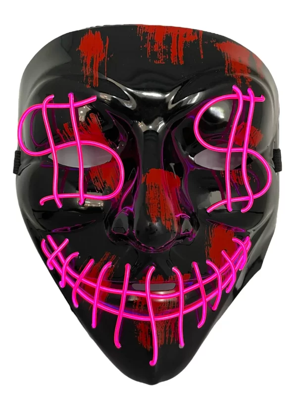 Máscara rígida con luz led negra - Imagen 1