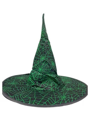 Sombrero bruja tela araña con brillo
