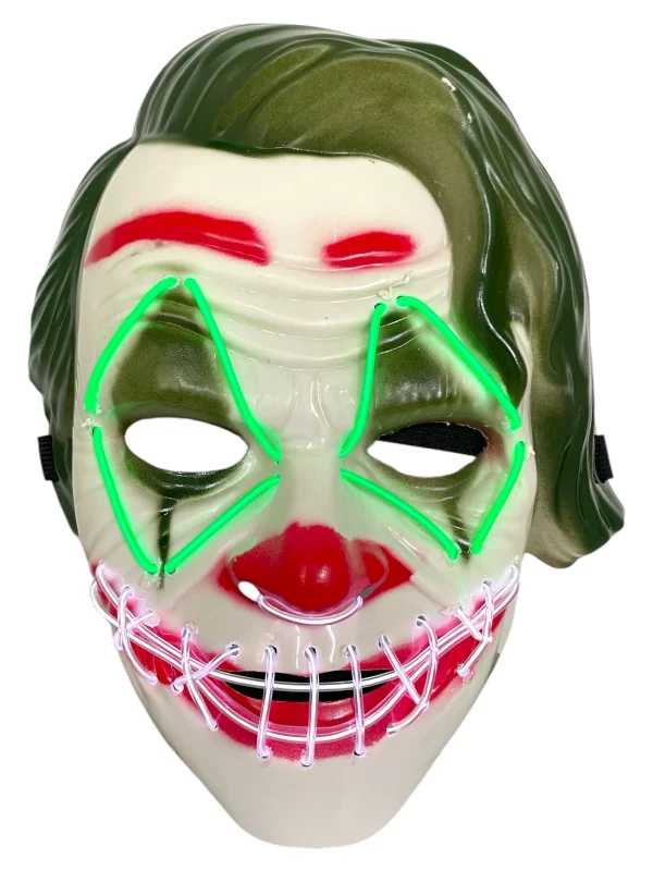 Máscara rígida El Guason con luz led - Imagen 2