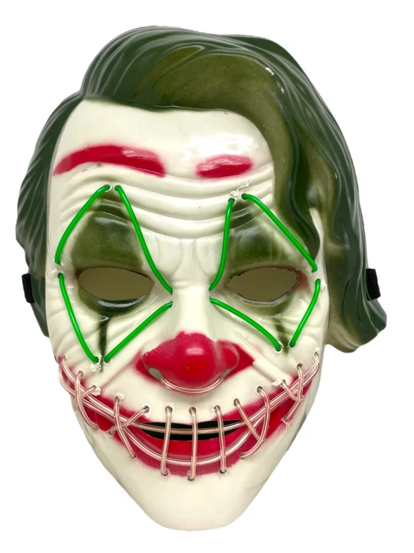 Máscara rígida El Guason con luz led - Imagen 1