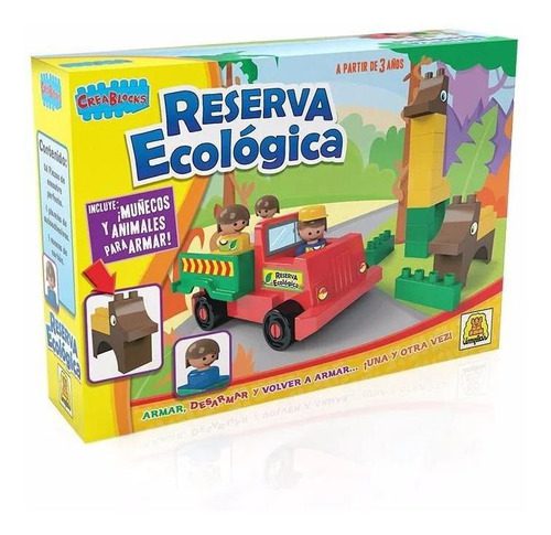 MLA916001807_1-4 Bloques Reserva Ecologica Crea Blocks 26 Piezas De Encastre - Imagen 1