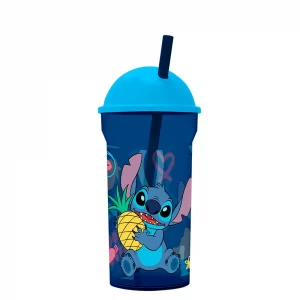 Vaso transparente 460ml tapa alta Lilo y Stitch - Wabro