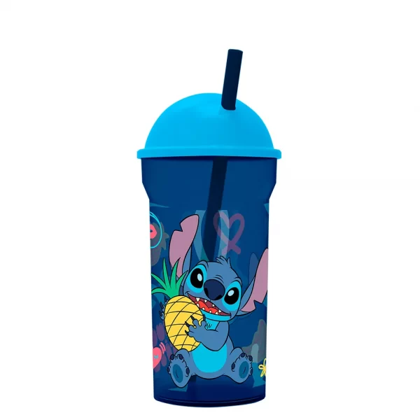 Vaso transparente 460ml tapa alta Lilo y Stitch - Wabro - Imagen 1