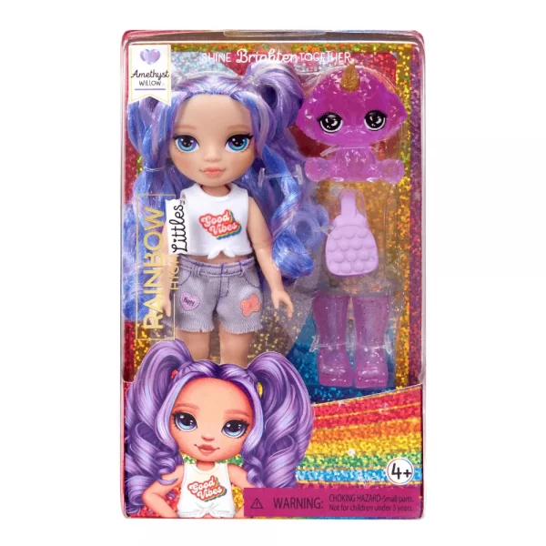 531234-1 Muñeca Rainbow High Little Sister 15cm “Amethyst” – Rainbow High - Imagen 1
