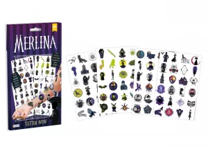 Tatuajes temporales infantil Merlina - Tapimovil