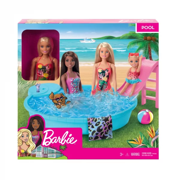 Playset Barbie piscina glam con muñeca – Mattel - Imagen 1