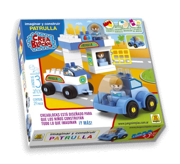 Bloques para encastrar Patrulla – Crea Blocks - Imagen 1