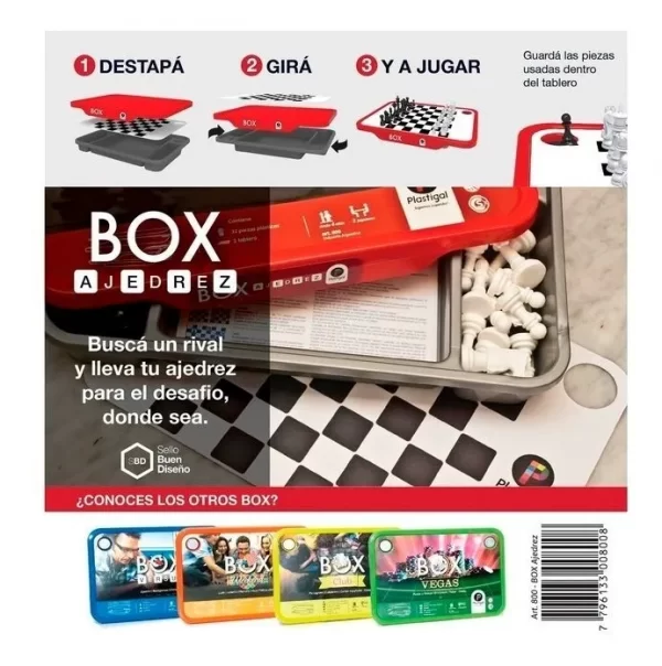 Ajedrez macizo box - Plastigal - Imagen 1