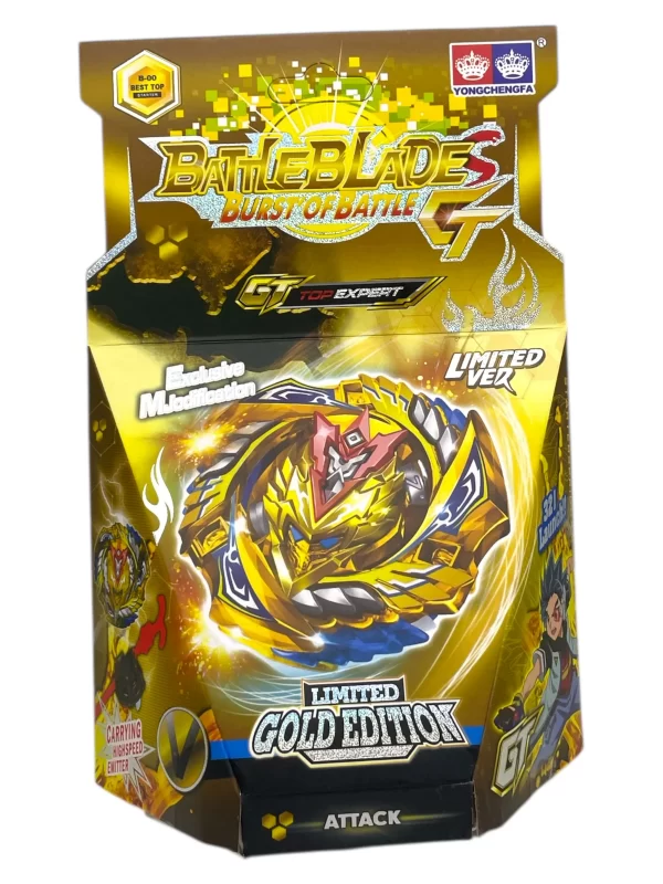 Trompo Battle blade con lanzador dorado - Imagen 1