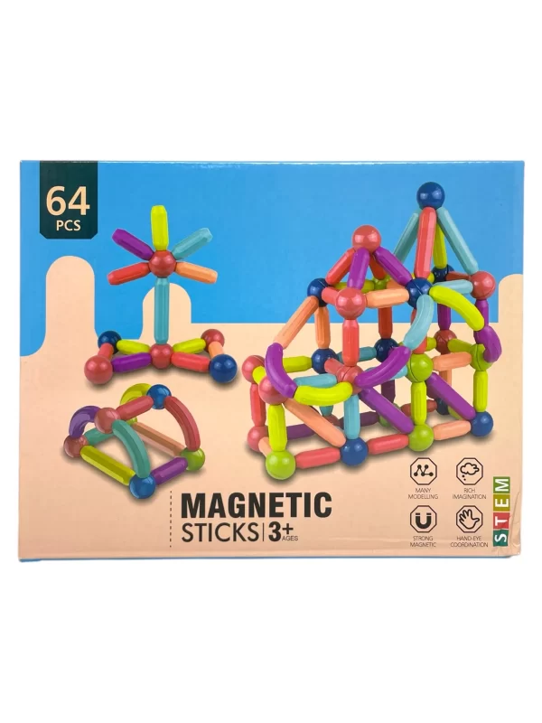 Magnetic sticks 64 piezas - Imagen 1