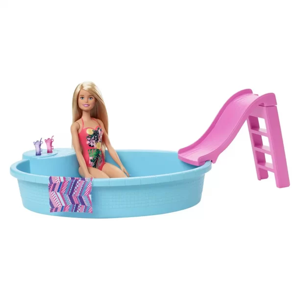 Muñeca Barbie con piscina Glam - Mattel - Imagen 2