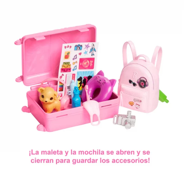 Muñeca Barbie viajera con mascota - Mattel - Imagen 3