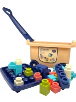 Balde carretilla de bloques soft 55 piezas - Mi Clavel toys - Imagen 2
