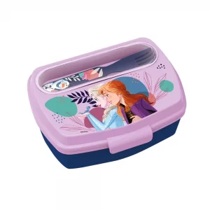 Sandwichera rectangular con cubiertos Frozen - Wabro