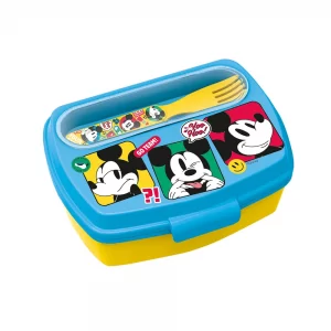 Sandwichera rectangular con cubiertos Mickey - Wabro