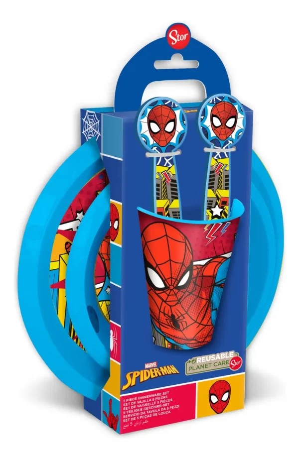 Set x 5 piezas Spiderman - Wabro - Imagen 1