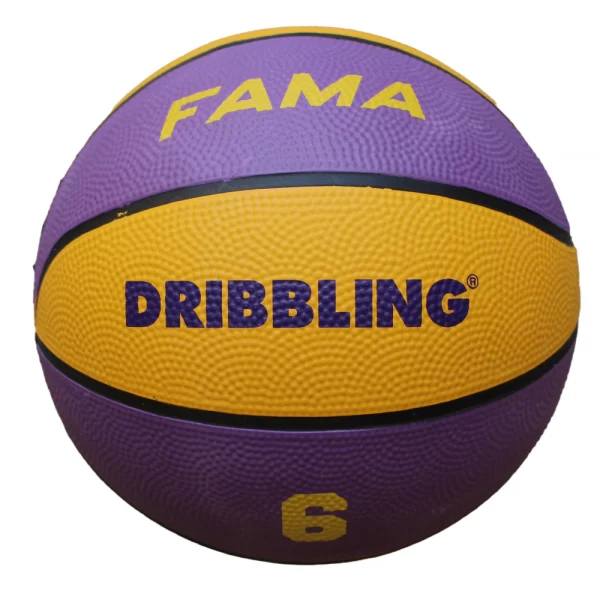 27744488_1 Pelota de basquet fama 21 amarillo y violeta N°3 - Dribbling - Imagen 1