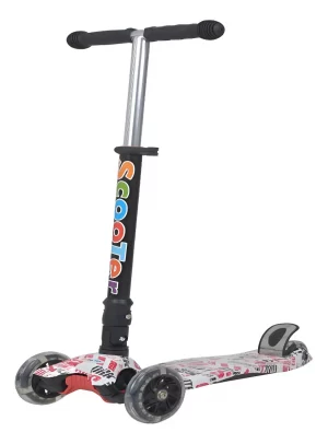 Monopatin de tres ruedas con luz