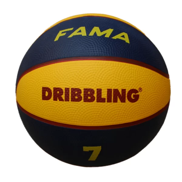 Pelota de basquet fama 21 N°5 amarillo y azul - Dribbling - Imagen 1