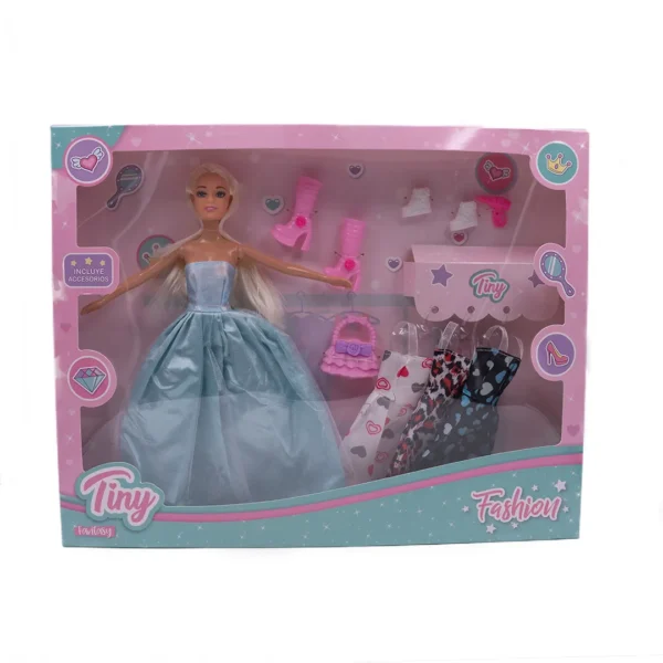 Muñeca Tiny fashion con accesorios - Imagen 1