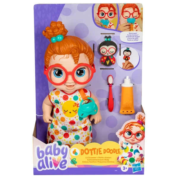 Baby Alive Muñeca 29cm Dottie Doodle - Wabro - Imagen 1
