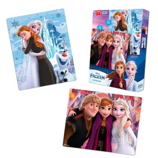 2 Rompecabezas de 24 y 36 piezas Frozen -Tapimovil - Imagen 1