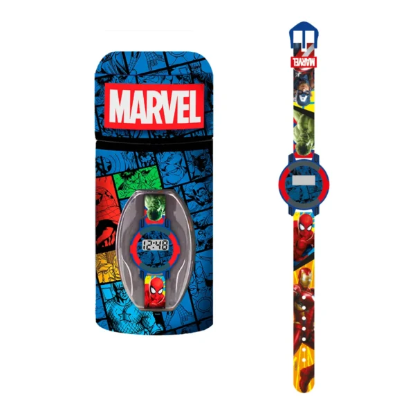 Reloj digital en lata alcancia Marvel -Tapimovil - Imagen 1