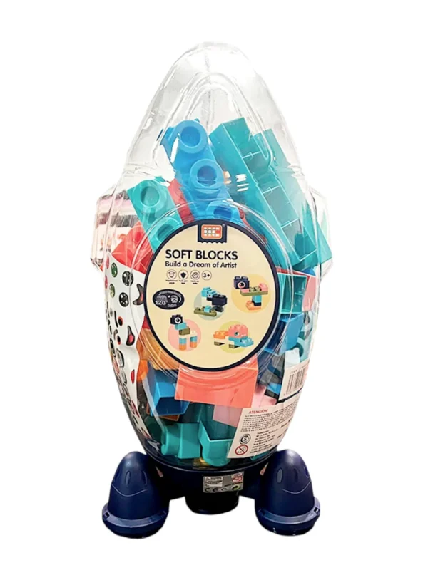 Balde cohete de bloques sotf - Mi Clavel toys - Imagen 1